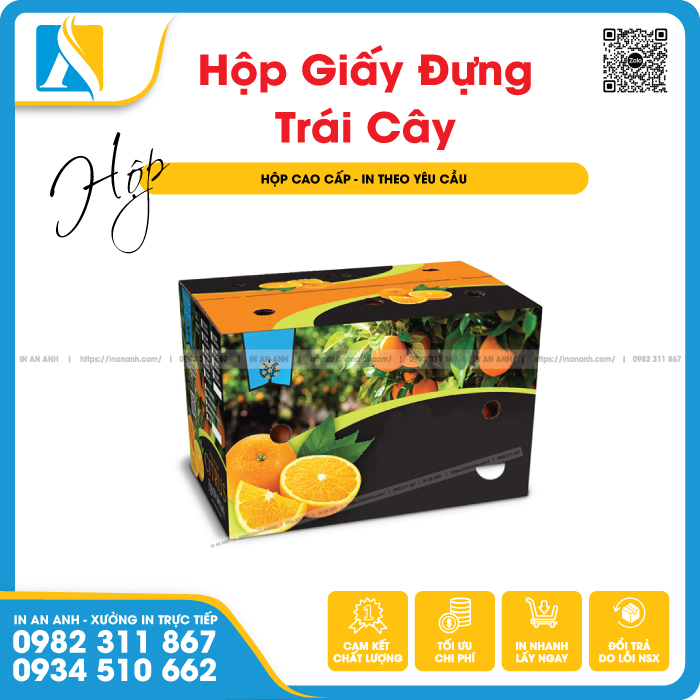 Dịch vụ in hộp giấy đựng trái cây giá sỉ tại In An Anh