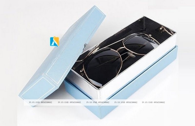 Kiểu dáng in hộp đựng kính mắt nắp rời đa dạng, chi phí gia công từ bình dân đến cao cấp