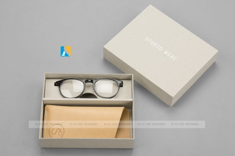 Thiết kế hộp đựng kính mắt nắp rời (hộp âm dương)