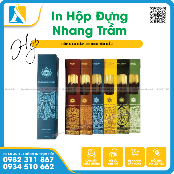 Hộp quà tặng nhang thiết kế theo yêu cầu