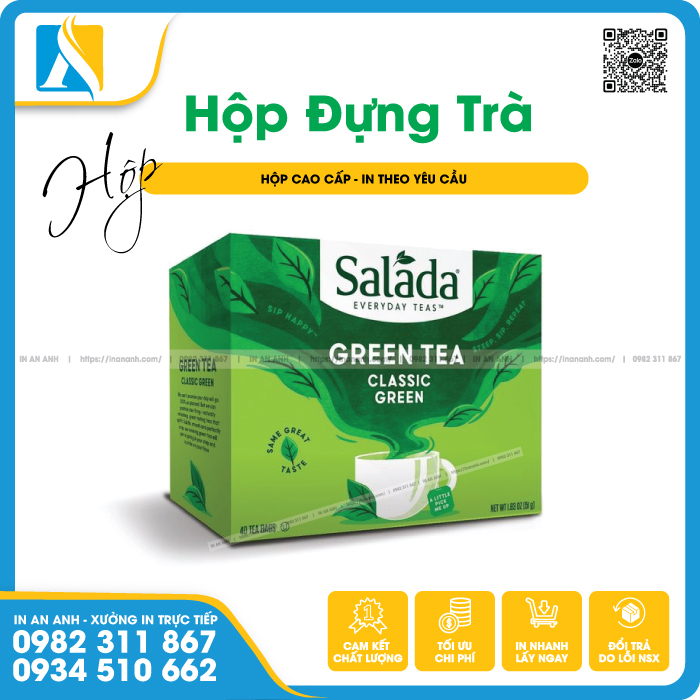 Mẫu hộp đựng trà cao cấp với thiết kế đẹp mắt