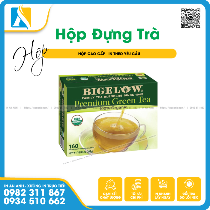 Mẫu hộp đựng trà cao cấp được in với công nghệ tiên tiến