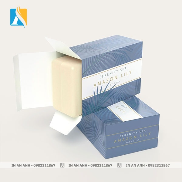 Mẫu hộp xà phòng vuông bo góc mềm mại, dễ cầm nắm