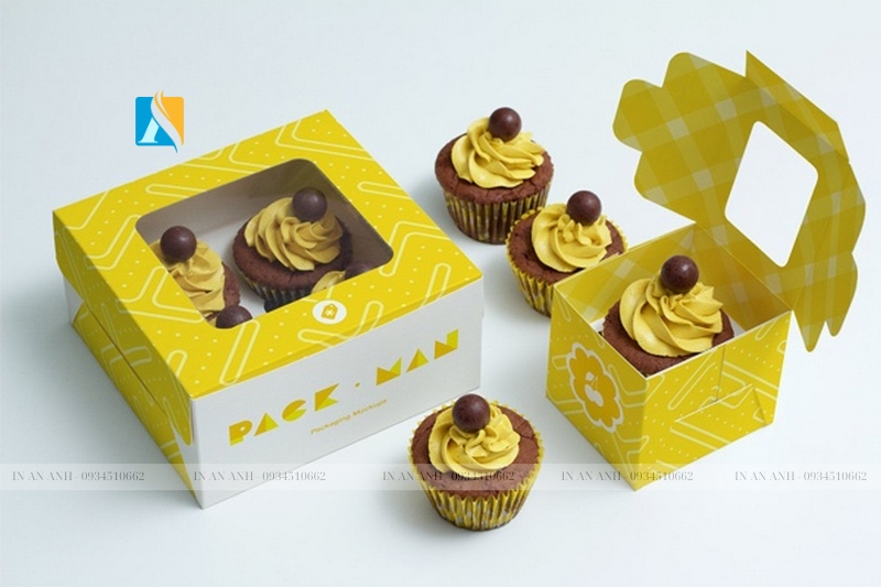 in hộp đựng bánh cupcake