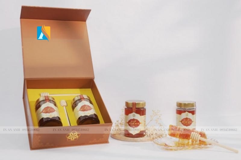 in hộp giấy đựng mật ong