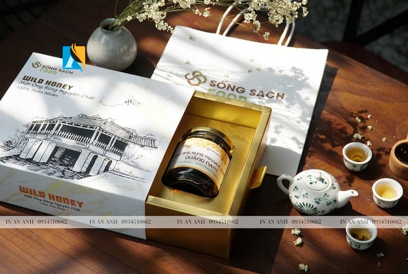 in hộp giấy đựng mật ong