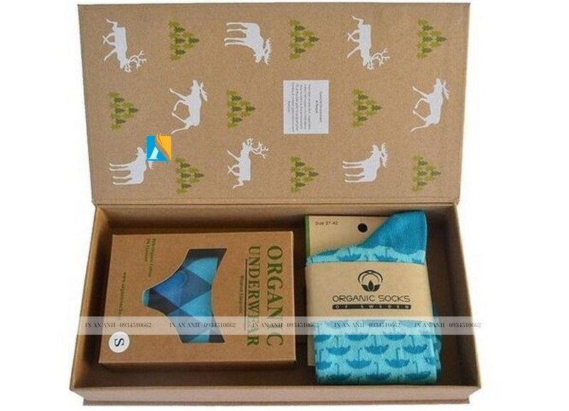 Các dạng hộp giấy đựng tất phổ biến hiện nay