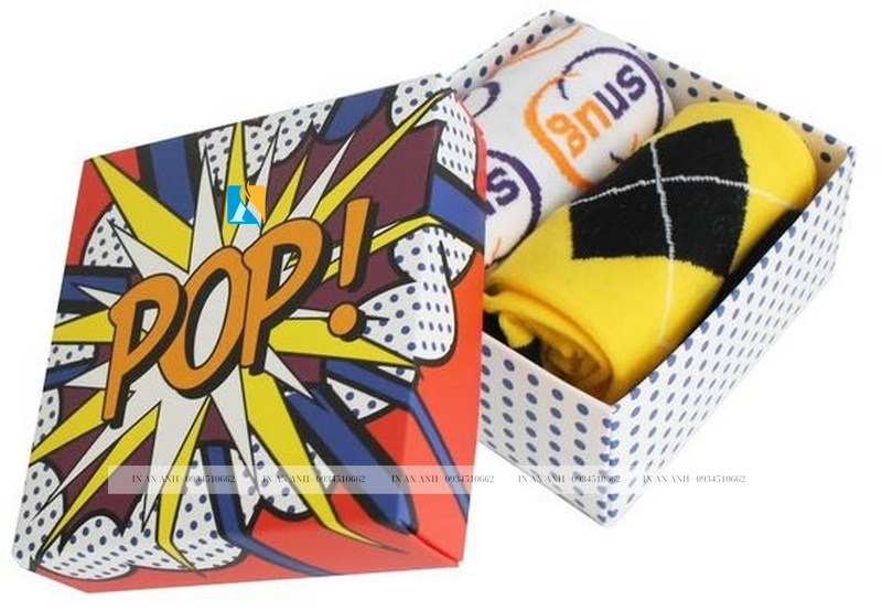 Mẫu hộp đựng tất vớ hoạt hình