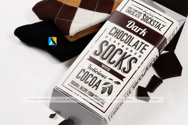 Mẫu hộp đựng tất vớ phong cách chocolate