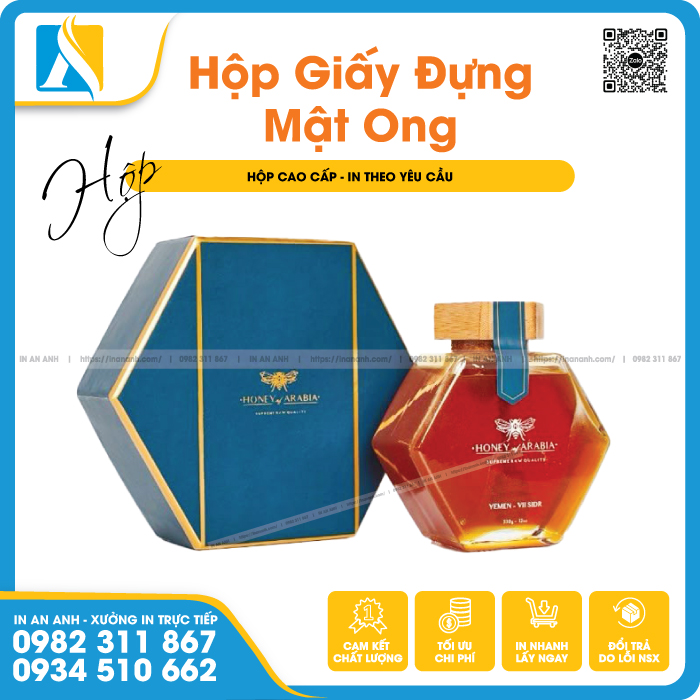 Mẫu hộp giấy đựng mật ong sang trọng