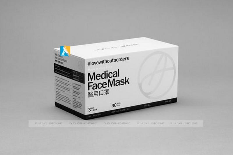 Hộp đựng khẩu trang kiểu nắp mở