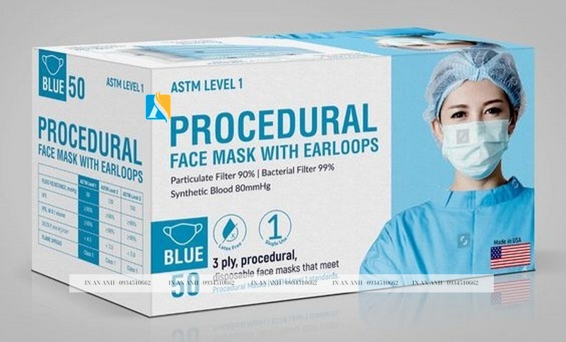 Hộp giấy đựng khẩu trang 50 cái