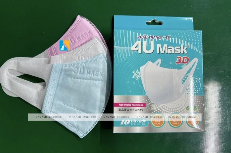 Hộp khẩu trang hình chữ nhật tone đen - vàng