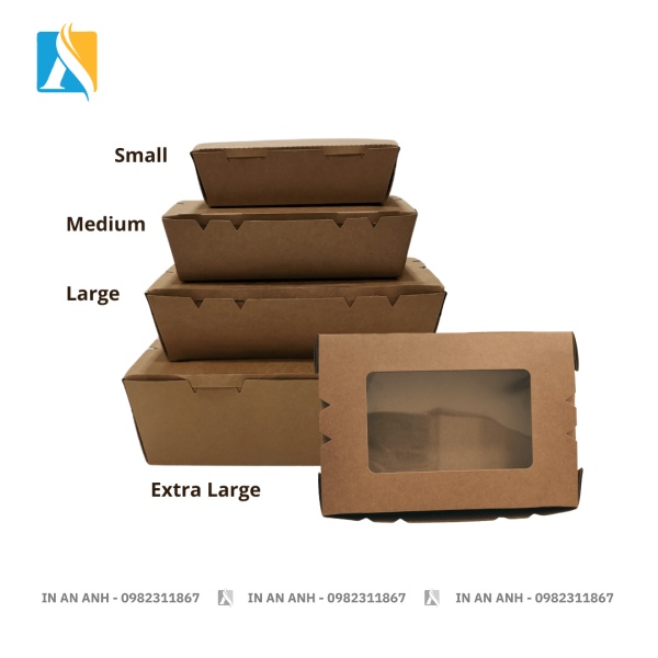 Hộp khay xúc xích kích thước nhỏ, trung, lớn, phù hợp cho combo gia đình