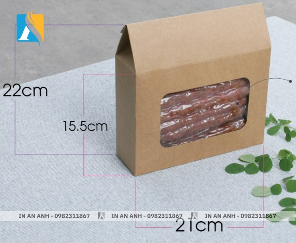 Khay giấy kraft in ấn thân thiện môi trường cho xúc xích mang đi