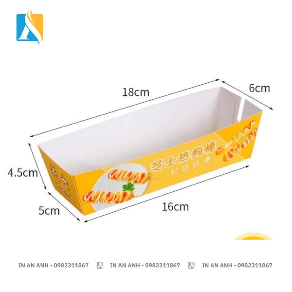 Hộp khay xúc xích in logo thương hiệu, tăng nhận diện và thu hút khách hàng Mẫu hộp khay xúc xích thường dùng