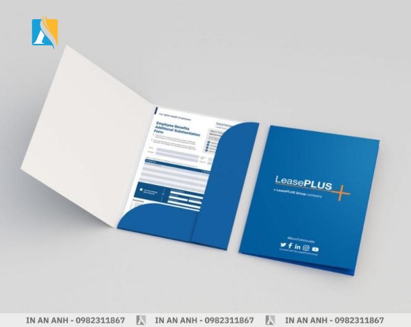 Kẹp file văn phòng đựng tài liệu và hợp đồng có in logo thương hiệu