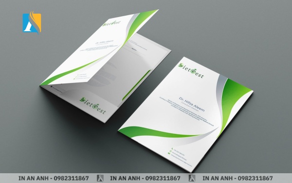 Mẫu thiết kế kẹp file với logo và bố cục chuyên nghiệp