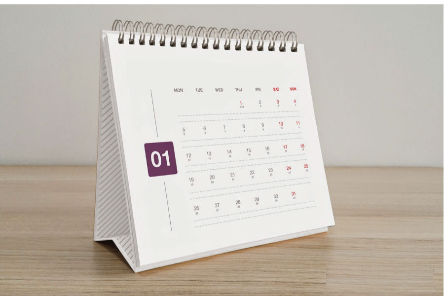 Khám phá kích thước lịch để bàn và các lưu ý quan trọng khi thiết kế lịch