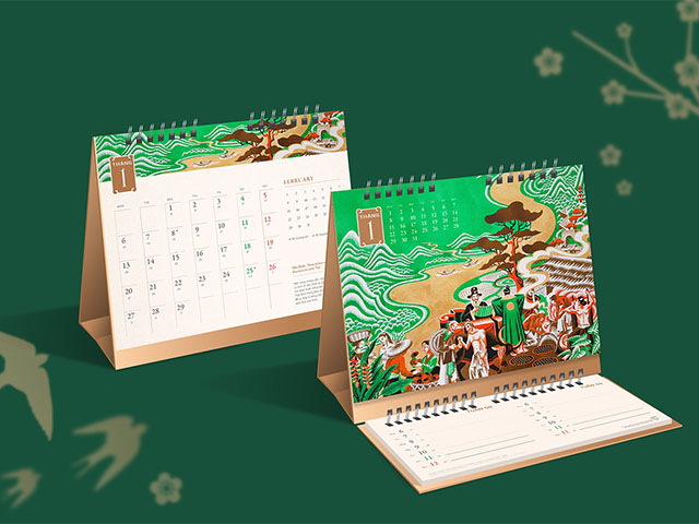 Khám phá kích thước lịch để bàn và các lưu ý quan trọng khi thiết kế lịch