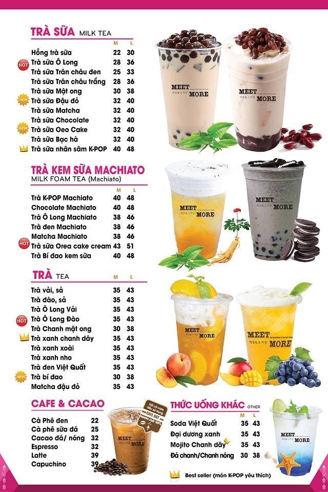 In menu trà sữa đẹp và những nguyên tắc bạn cần ghi nhớ
