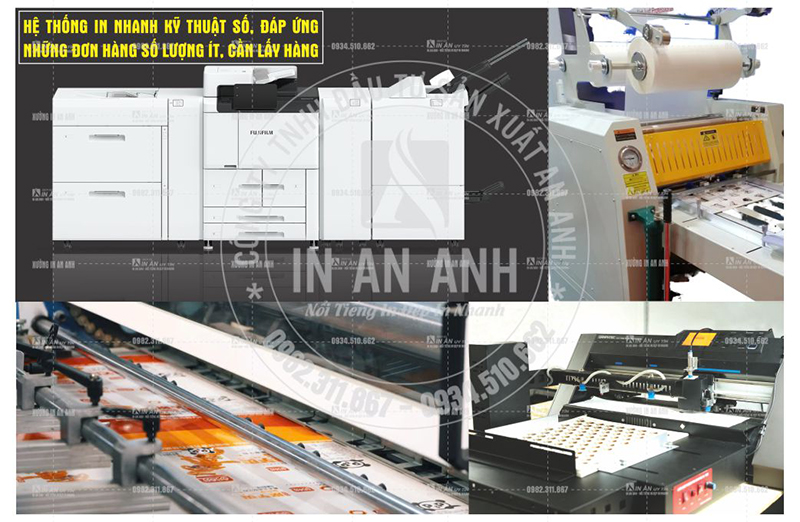 Hệ thống máy in nhanh hiện đại sản xuất tem nhãn tại xưởng In An Anh