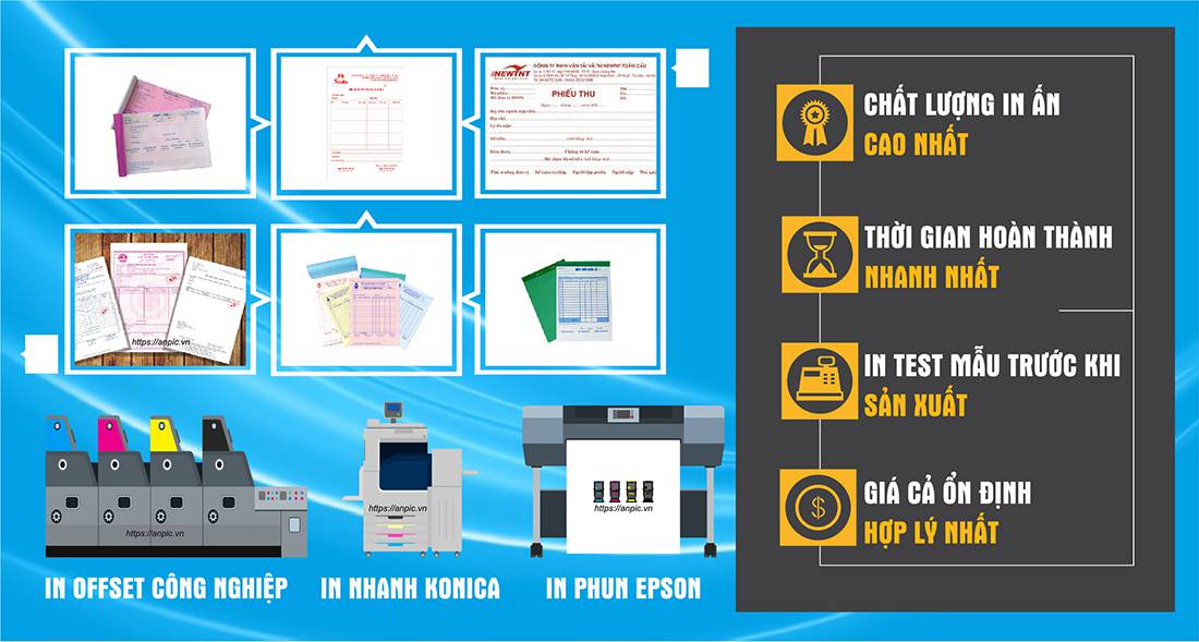 Bảng Giá In Biểu Mẫu, Hóa Đơn Bán Lẻ, Phiếu Thu, Chi, Xuất Kho