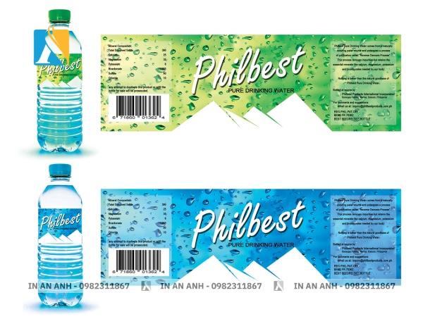 In tem dán chai nhựa cung cấp thông tin quan trọng cho khách hàng