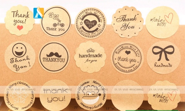 Tem decal giấy thường sử dụng giấy Kraft khá vintage