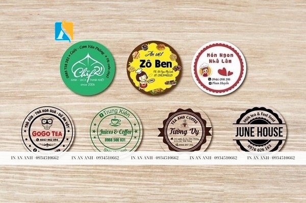 Tem dán ly đa dạng chất liệu và kiểu dáng