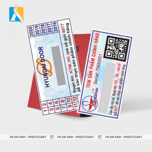 Mẫu tem vỡ có khả năng bảo mật rất cao