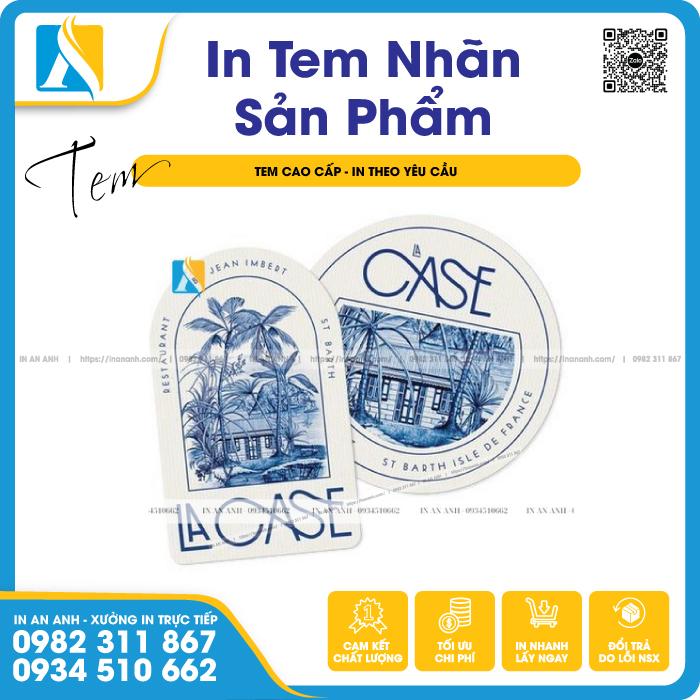 Lớp bề mặt của tem dán sản phẩm cần có màu sắc bắt mắt, chống nước