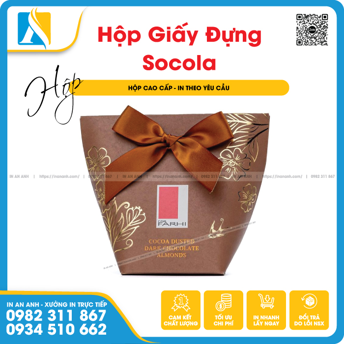 Hộp giấy đựng socola được thiết kế sáng tạo đẹp mắt