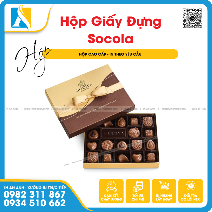 Hộp giấy đựng socola với phong cách vintage sang