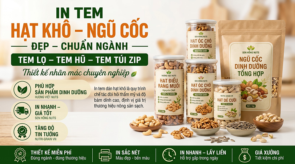 in tem nhãn granola