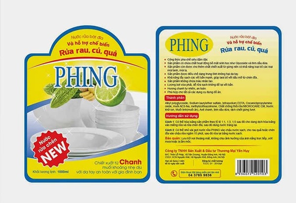 Tem nhãn chính chứa đầy đủ thông tin