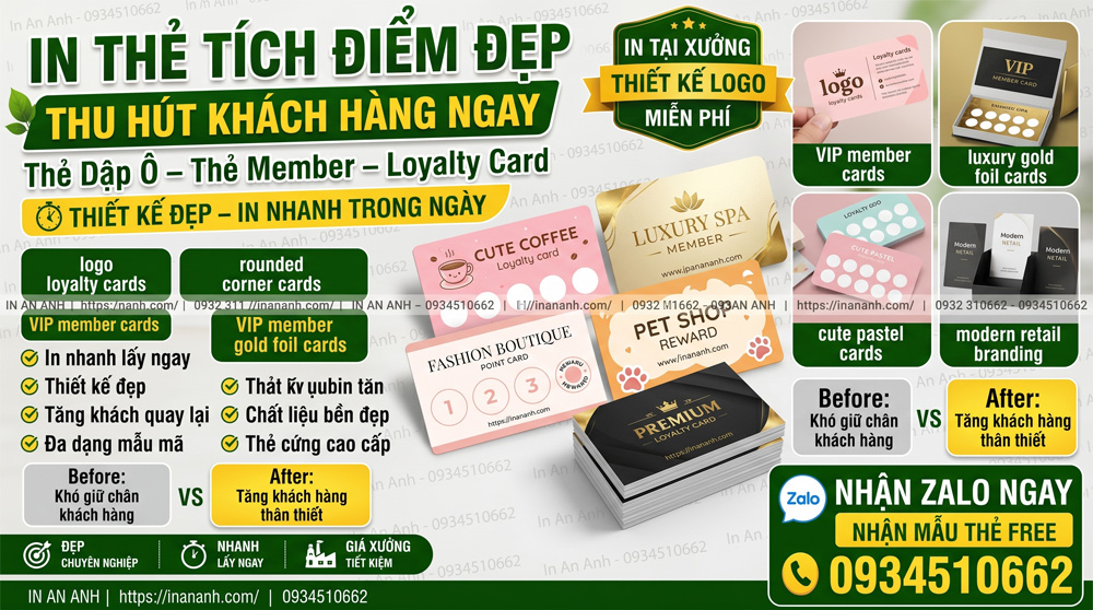 In Thẻ Tích Điểm Giá Rẻ