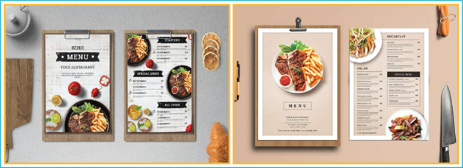 Đặt in thực đơn nhà hàng lấy nhanh