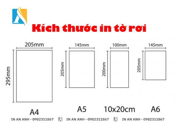 Kích thước tờ rơi phổ biến phù hợp từng mục đích quảng bá