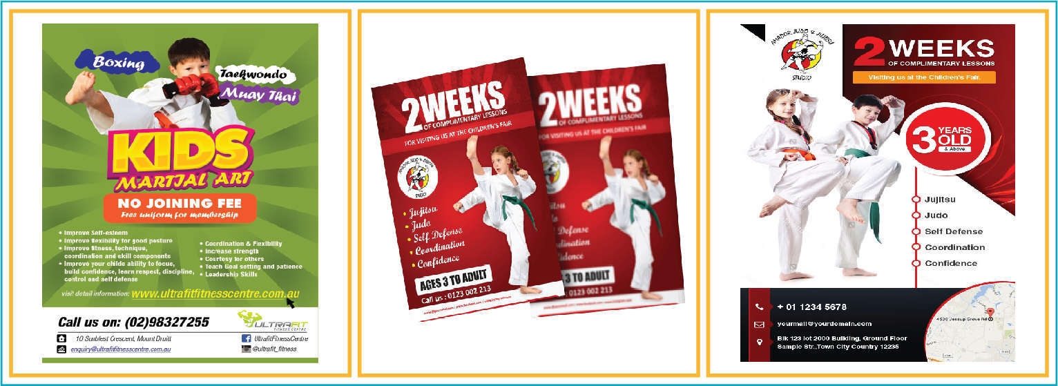 In tờ rơi lớp võ đẹp