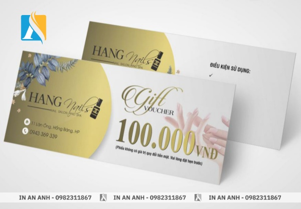 Mẫu voucher khuyến mãi in thương hiệu cao cấp