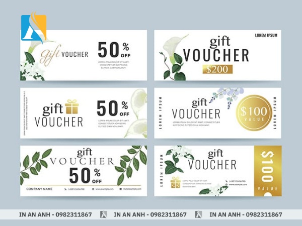 Giấy Couche in voucher cao cấp tại sang trọng
