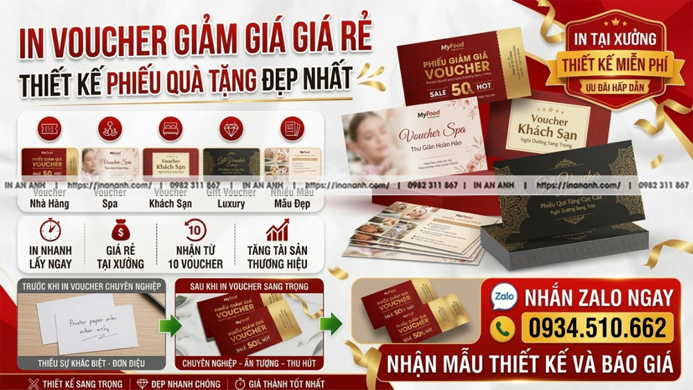 Thiết Kế Phiếu Quà Tặng Đẹp Nhất