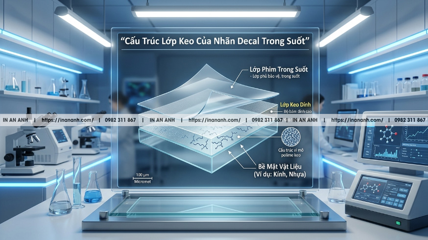 Khái Niệm Kỹ Thuật Về Cấu Trúc Lớp Keo Trên Decal Trong Suốt