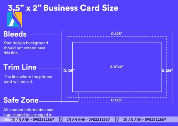 Khoảng cách an toàn khi thiết kế card visit