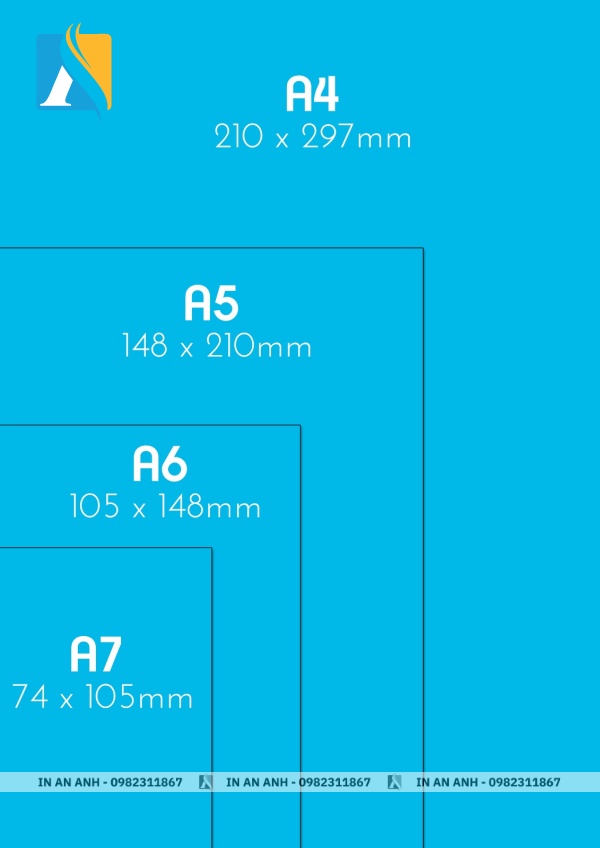 Kích thước bao thư chuẩn A4, A5, A6