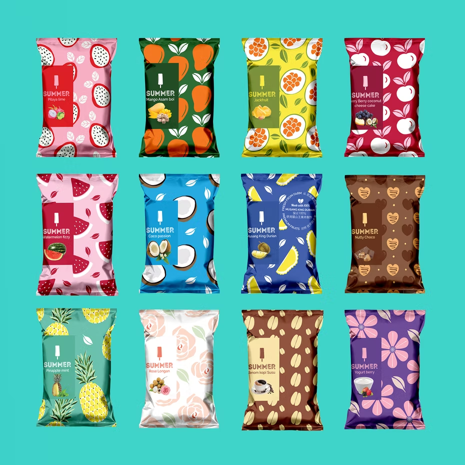 Lựa chọn màu sắc cho các thiết kế bao bì tem