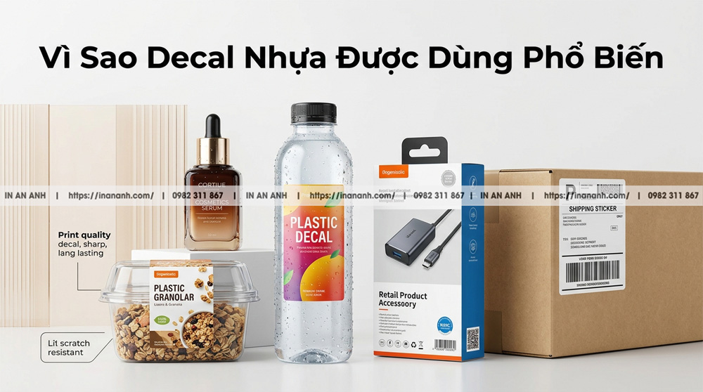 Lý Do Decal Nhựa Được Ứng Dụng Phổ Biến Trong Sản Xuất Tem Nhãn