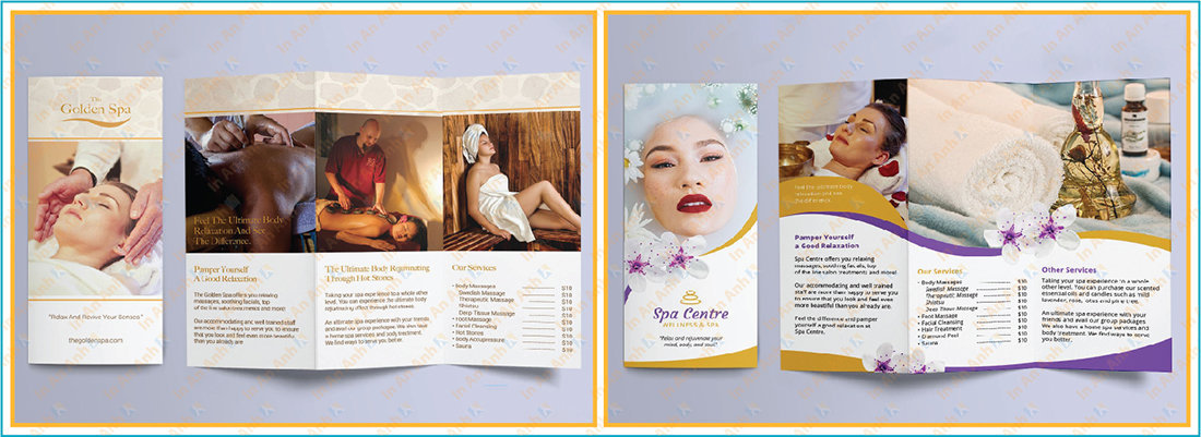 mẫu brochure dành cho quán spa