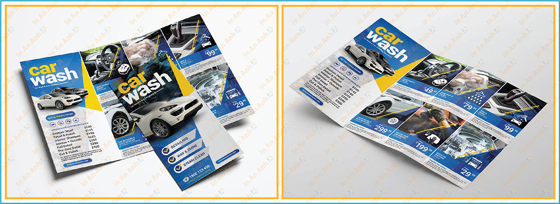 mẫu brochure dịch vụ rửa xe ô tô